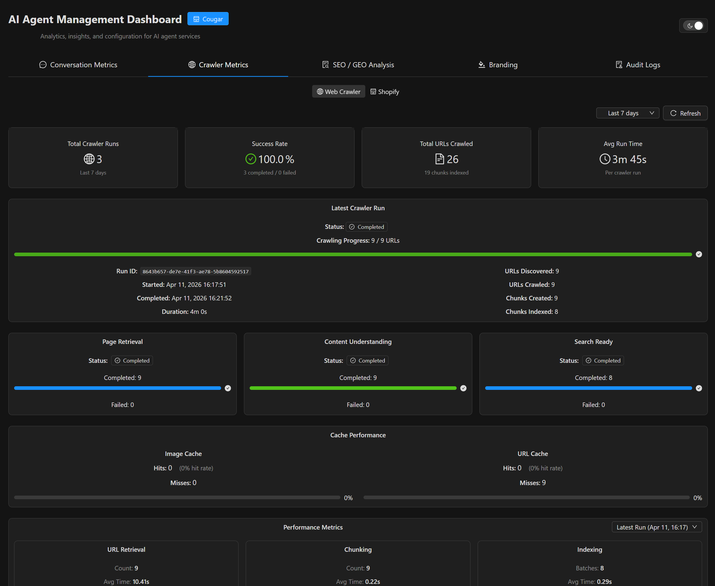 Intelligent Web Crawler automated content ingestion for AI search